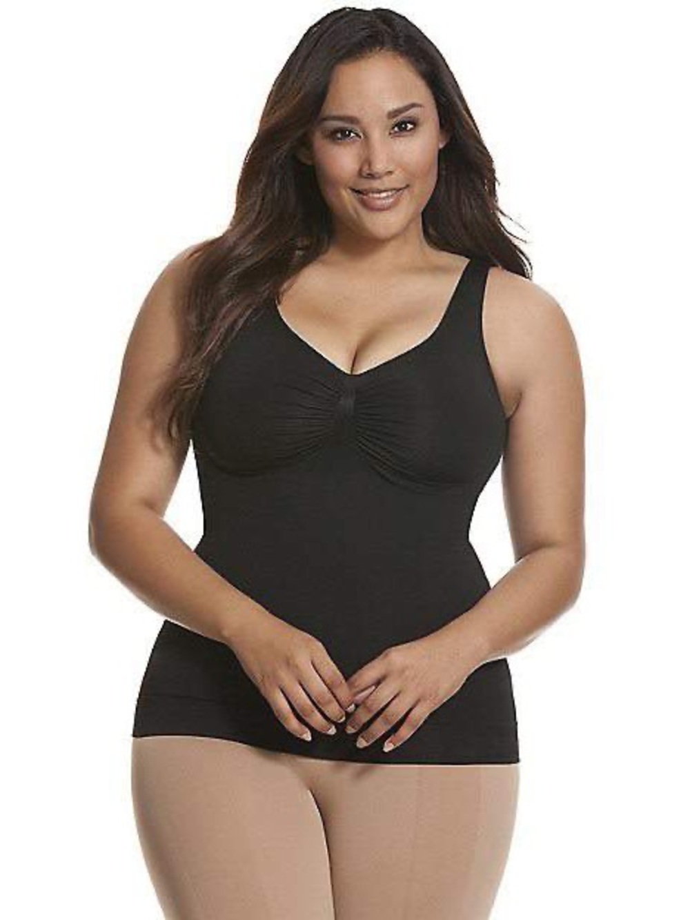 Cacique Seamless Shaping Cami Black Plus Size Women’s Size 26/28